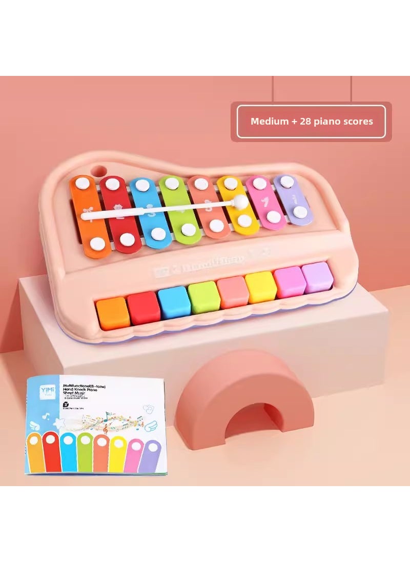 Childrens 2-in-1 Xylophone Piano ToyMedium-Purple Powder [Send 28 Music Songs] [No Color Box]] Medium-Purple Powder [Send 28 Music Songs] [No Color Box]]