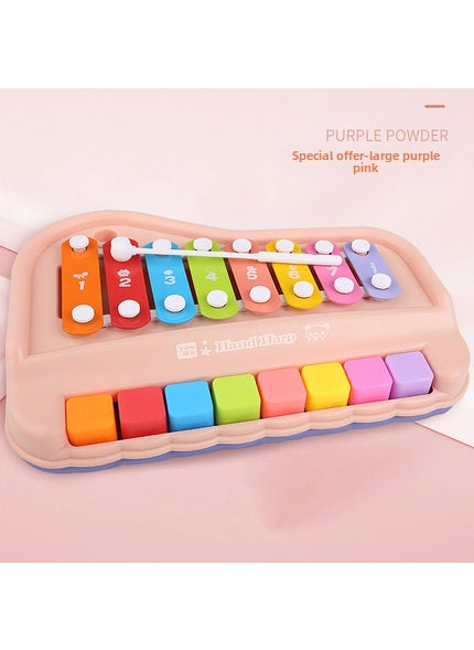 Childrens 2-in-1 Xylophone Piano ToyLarge-Purple Powder [No Color Box]] Large-Purple Powder [No Color Box]]