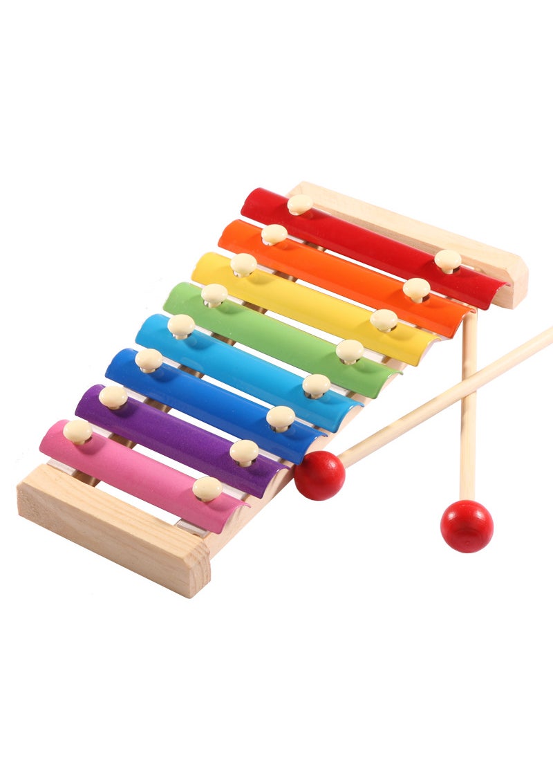 Manufacturers Wooden Childrens Educational Toys Orff Musical Instruments Wooden Eight-Tone Small Wooden Acrophon Toy 8 tone knocking piano