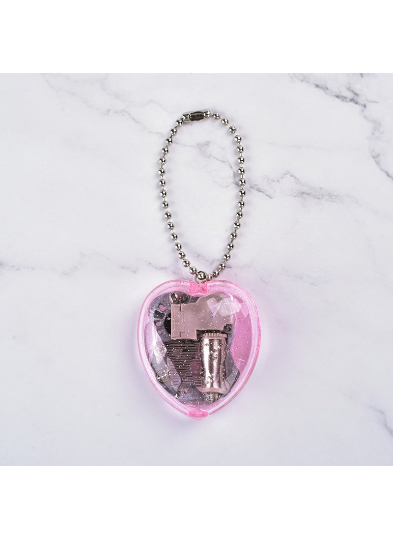 Korean Creative Heart Music Box Keychain Pink