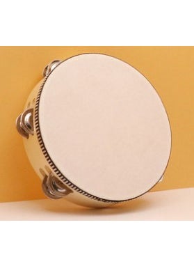 Orff percussion tambourine childrens tambourine dance hand clap drum tambourine tambourine kindergarten tambourine 6 inch 8 inch 8-inch natural color double-row tambourine