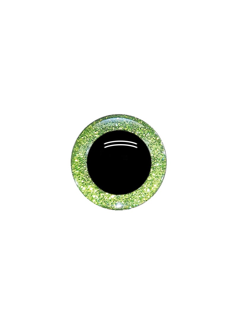 12mm 3D Plush Toy Eyes Resin Glitter Pads Craft Grass Green