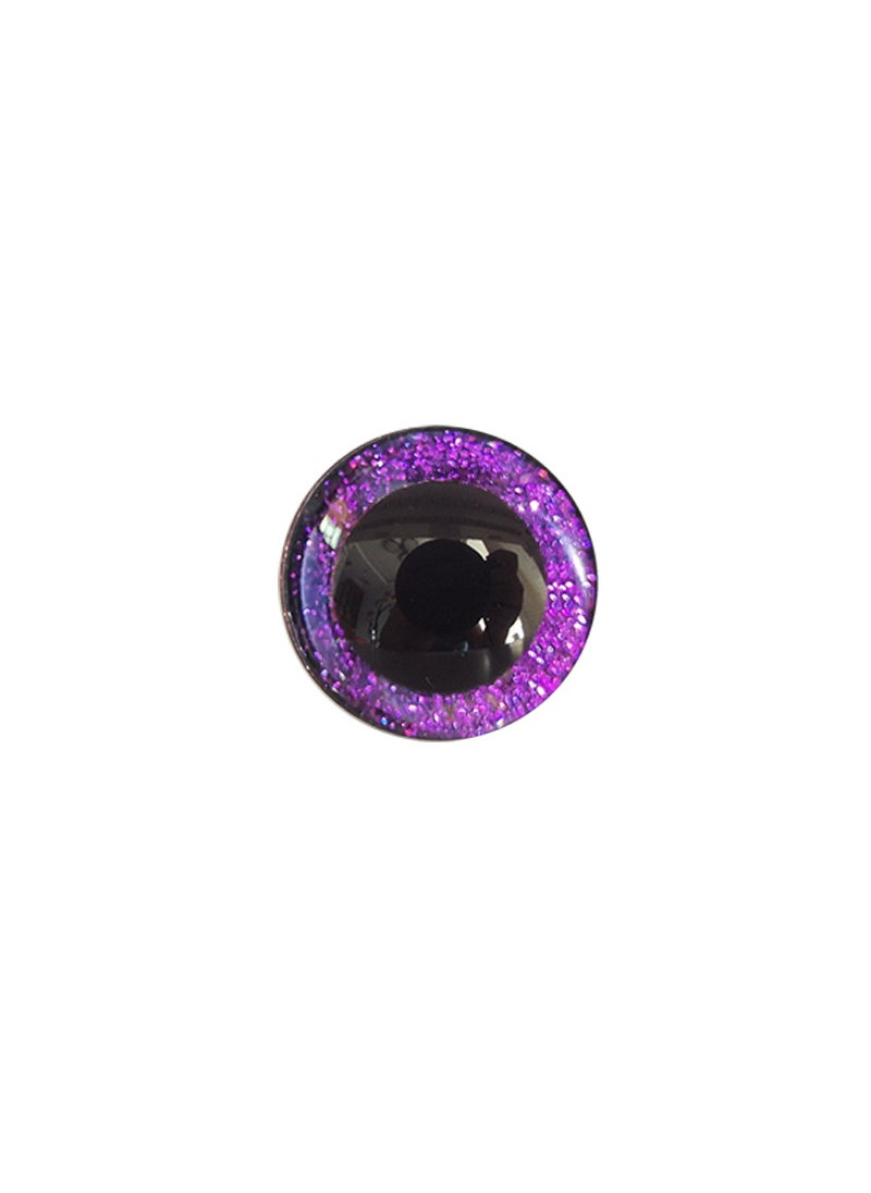 12mm 3D Plush Toy Eyes Resin Glitter Pads Craft Purple