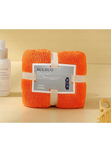 Chulan Coral Fleece Towel Soft Absorbent Gift Orange