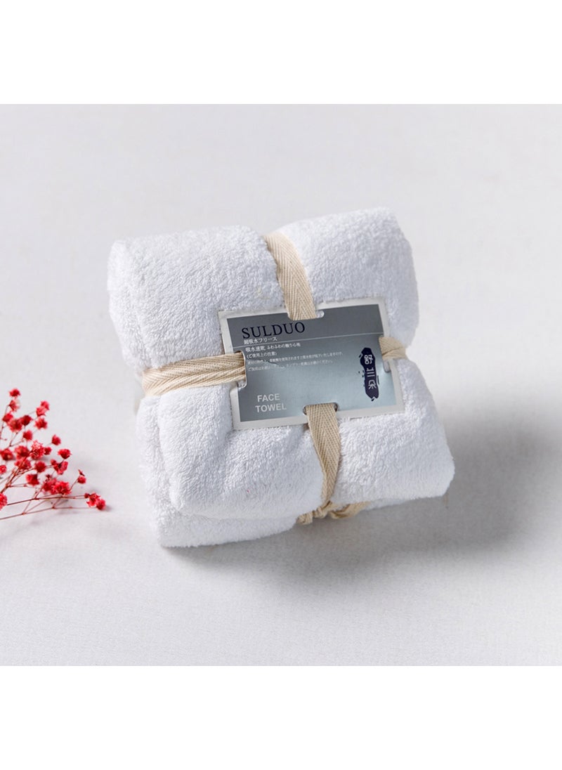 Chulan Coral Fleece Towel Soft Absorbent Gift White