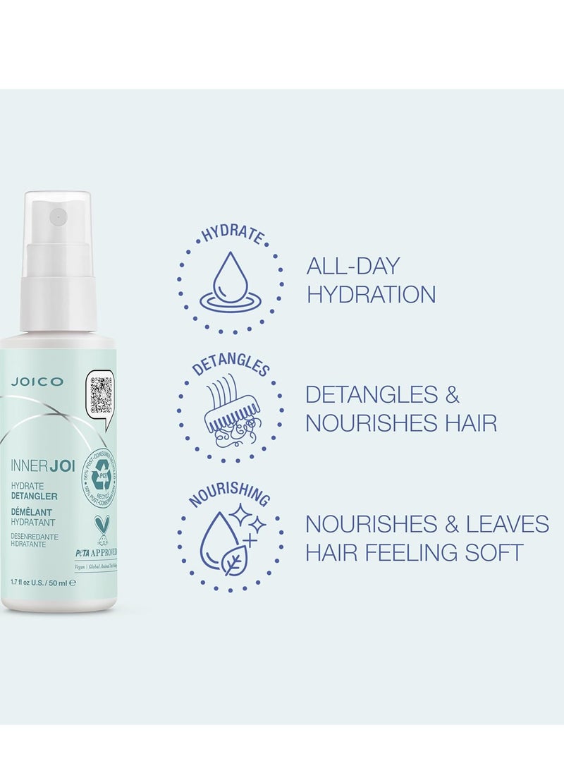 Joico InnerJoi Hydrate Detangler | For Dry Tangled Hair | Sulfate & Paraben Free | Naturally-Derived Vegan Formula