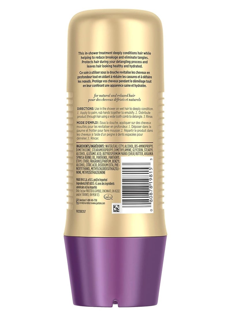 Pantene Gold Series Detangler Treatment for Curly and Coily Hair with Argan Oil and Shea Butter, 8 Fl Oz