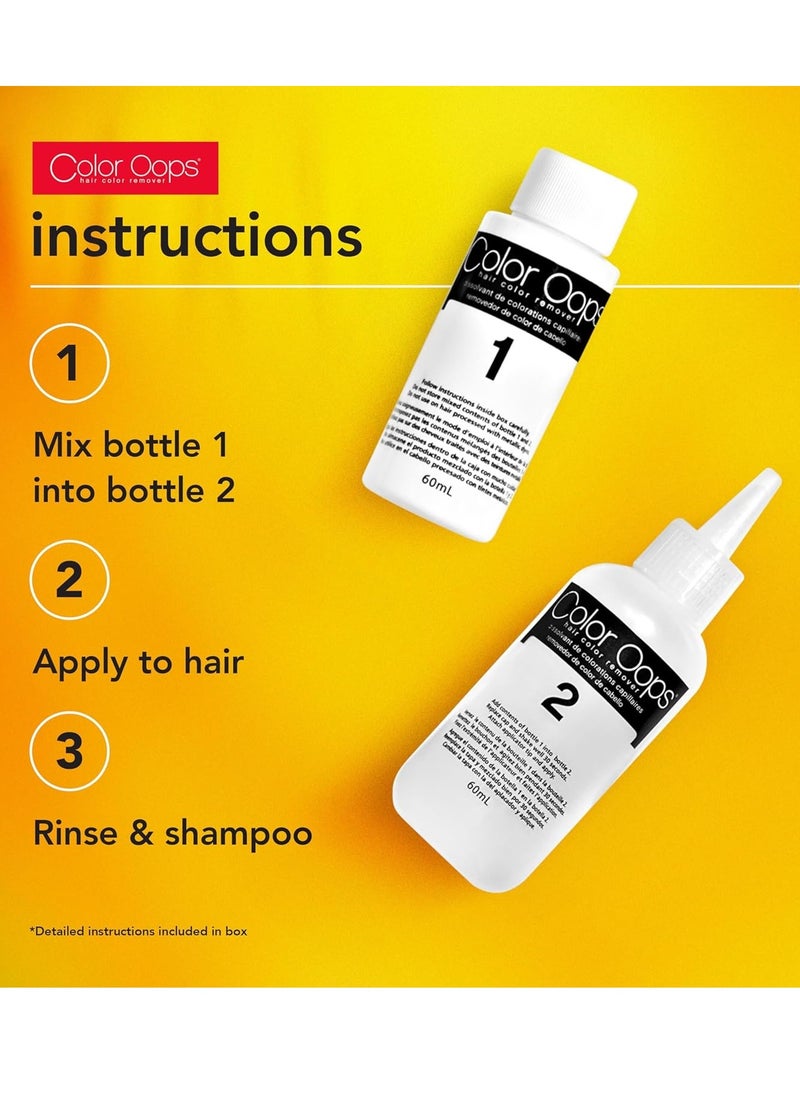 Color Oops Extra Conditioning Hair Color Remover, 1 Application, Hair Dye Remover Processes in 20 Minutes, Safely Removes Permanent & Semi-Permanent Hair Color, Ammonia & Bleach Free