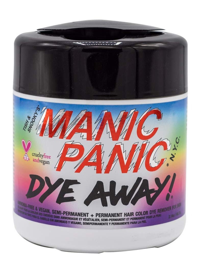 MANIC PANIC DYE AWAY Wipes - Ammonia Free Hair Color Remover - Easily Removes Semi-Permanent & Permanent Hair Dye From Skin When Coloring Hair - Fresh Floral Scent (50 Count)