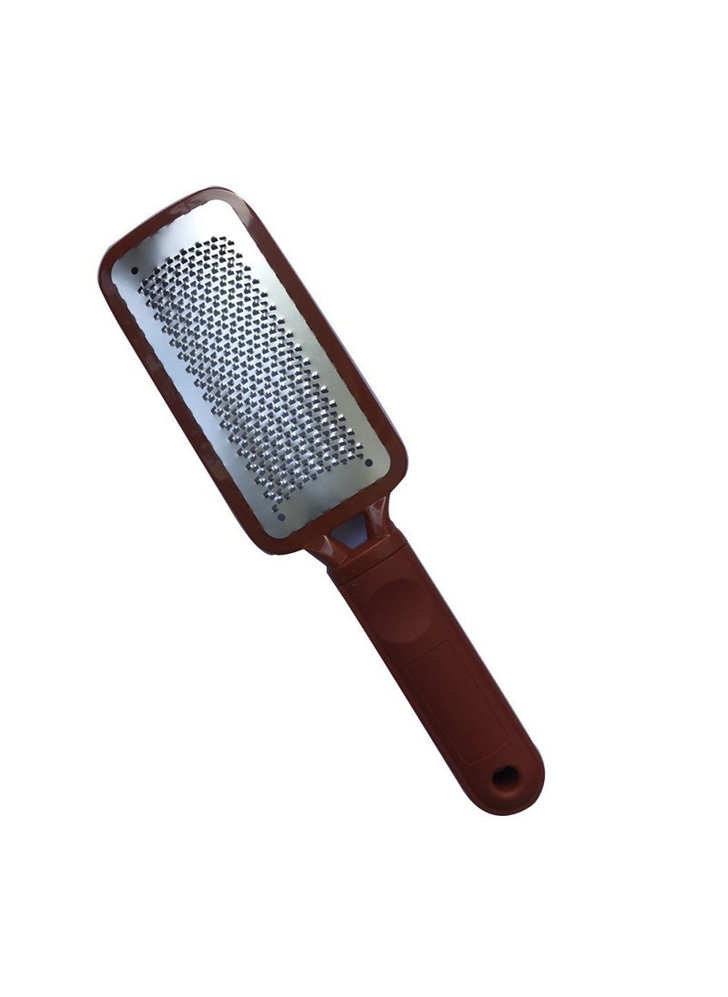 Factory spot wholesale stainless steel foot file foot brush foot grinder foot stone foot rubbing artifact exfoliating foot file Light brown