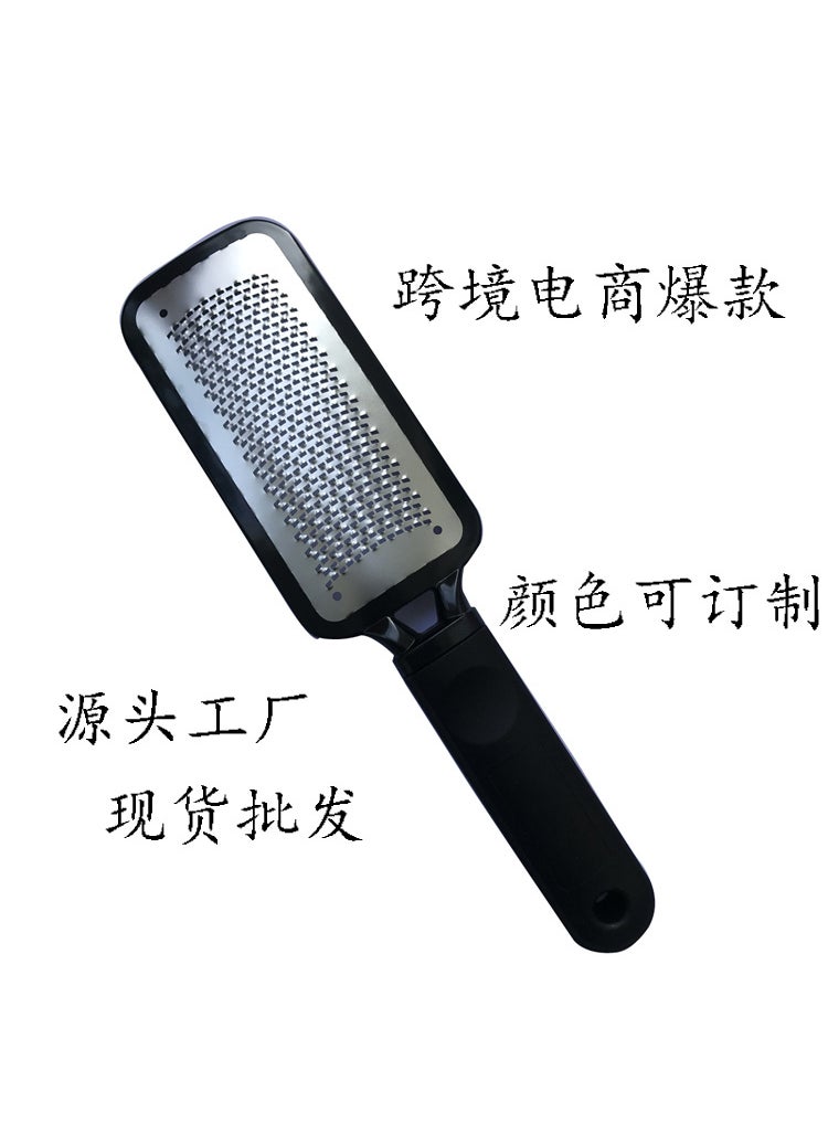 Factory spot wholesale stainless steel foot file foot brush foot grinder foot stone foot rubbing artifact exfoliating foot file Black