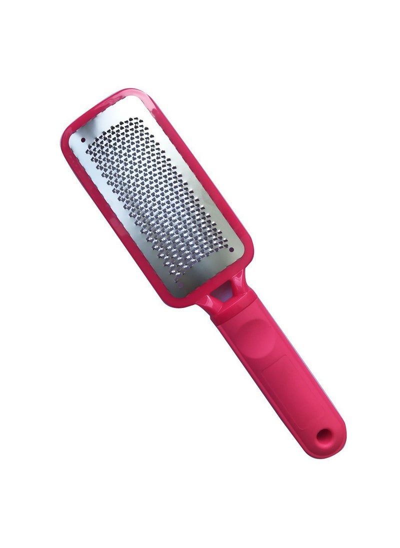 Factory spot wholesale stainless steel foot file foot brush foot grinder foot stone foot rubbing artifact exfoliating foot file Rose Red