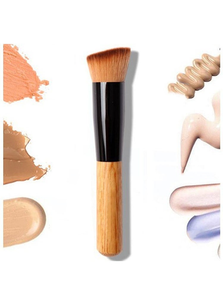 Single Fraxinus mandshurica repair brush makeup brush oblique head blush brush foundation brush beauty tools one-piece delivery in stock