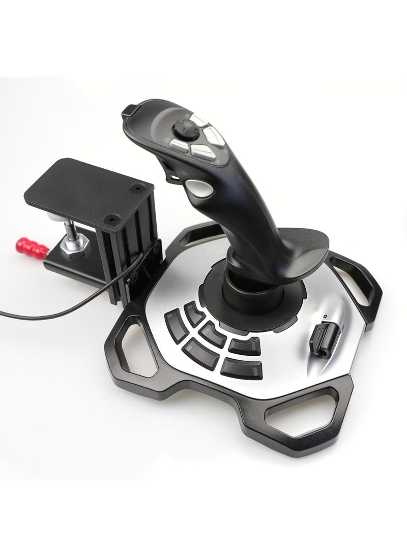 Desk Mount Holder for Flight Sim Joystick-Compatible with Extreme 3D PRO Joystick for Windows, Adjustable Fit Any Desk, Stable, Enduring Metal Holder