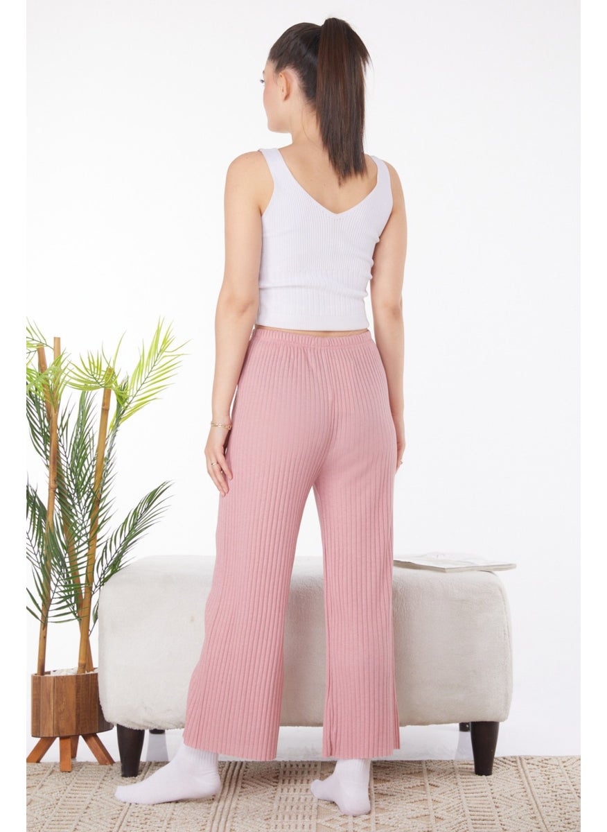 Plain Medium Women Pink Pajama Bottoms - 25855