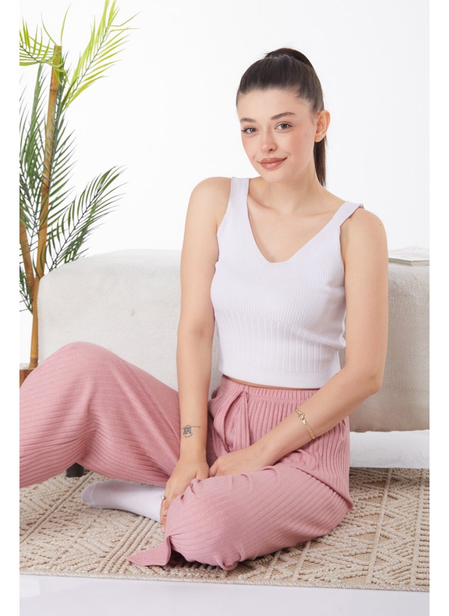 Plain Medium Women Pink Pajama Bottoms - 25855