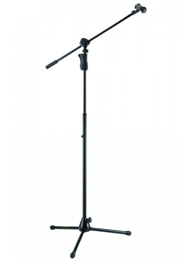 Hercules MS632B EZ Grip Tripod Microphone Stand W/2 in 1 Boom & Mic Clip, Black