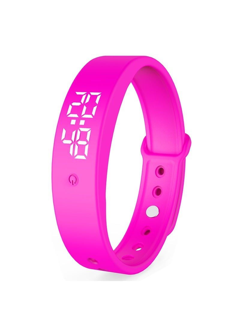 Smart Fitness Watch, Sleep Calorie Tracker with Vibration Alarm Pink