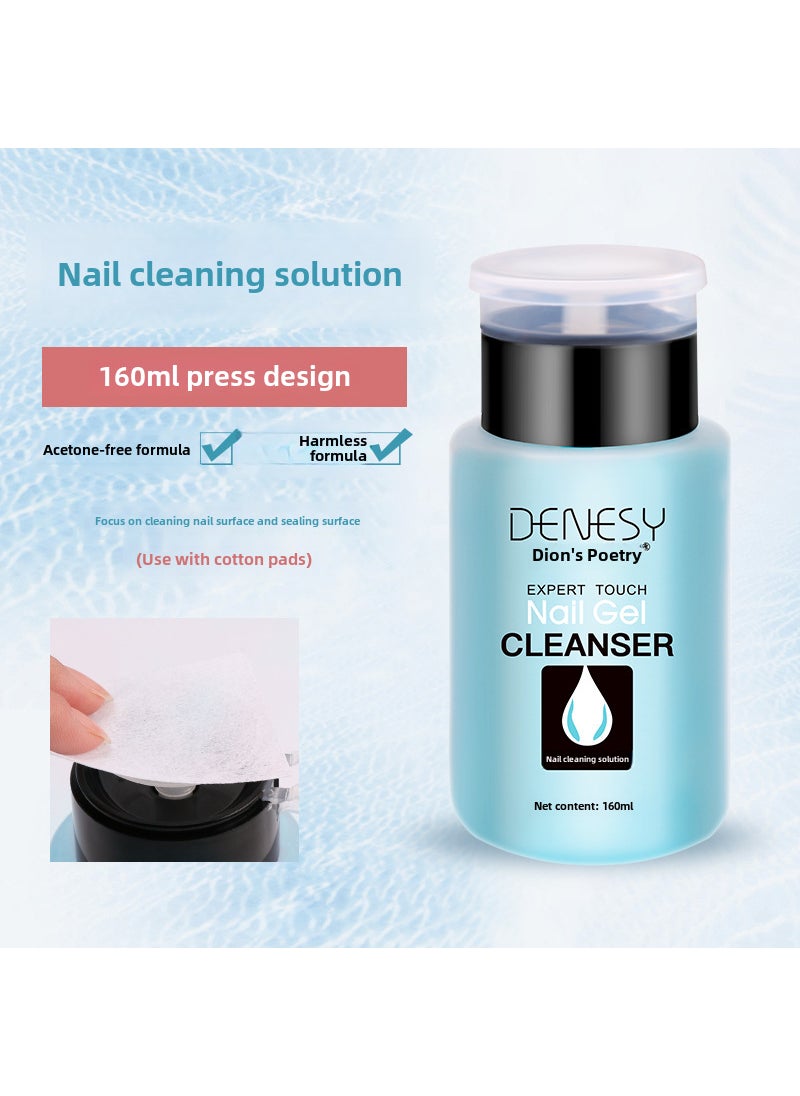 Gentle Nail Polish Remover Cleanser 160mlPress cleaning solution 160ml Press cleaning solution 160ml