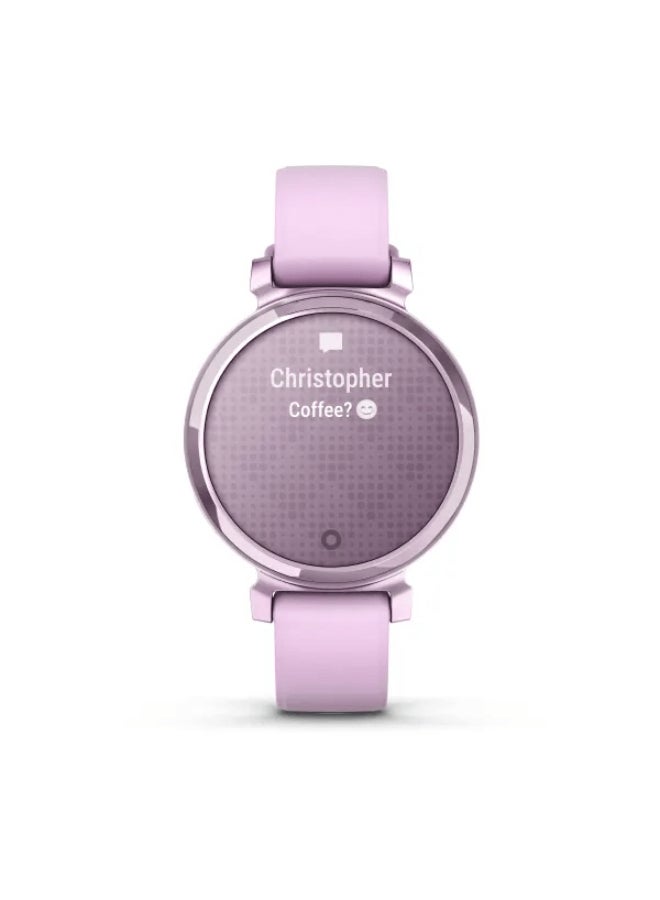 Lily 2 - 35.4 Mm - Up To 5 Days Of Battery Life - Lcd Display , Scratch Resistant, Corning Gorilla Glass 3, Heart Rate Monitor, Stress Tracking, Smart Notification, Built In Sports App, Ios And Android Compatible Metallic Lilac