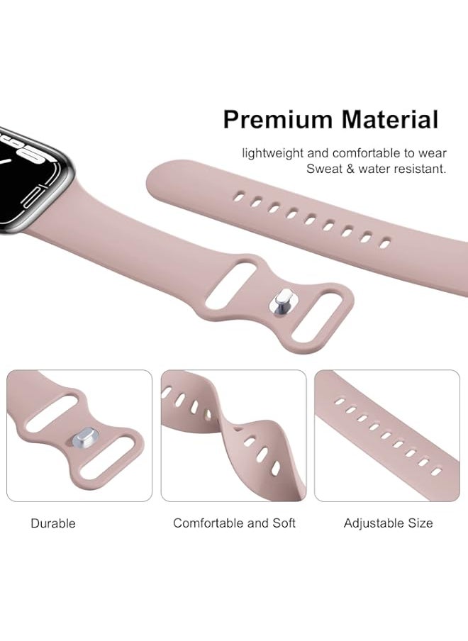 (6 Pack) Sport Band Compatible with Apple Watch Bands 38mm 40mm 41mm 42mm 44mm 45mm, Soft Silicone Replacement iwatch Strap Bands Compatible for Apple Watch Series 6 5 4 3 2 1 SE Men Womens