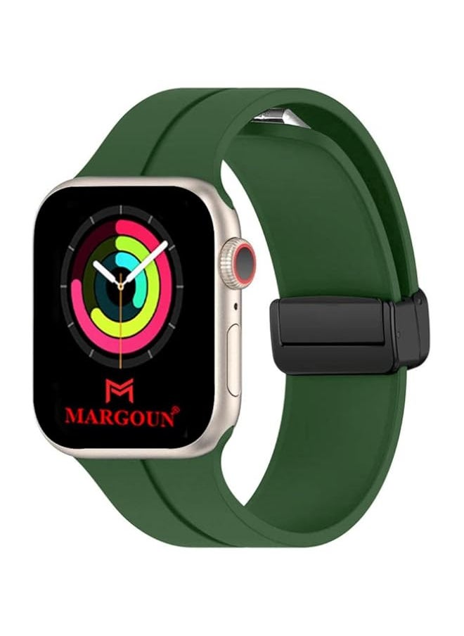 Magnetic for Apple Watch Band 41mm 40mm 45mm 44mm 49mm 38mm 42mm Women men,Silicone Sport Strap Replacement WristBand for Apple Watch Series 10/9/ultra 2/8/ultra/7/SE/SE 2nd/6/5/4/3/2/1,iWatch Bands