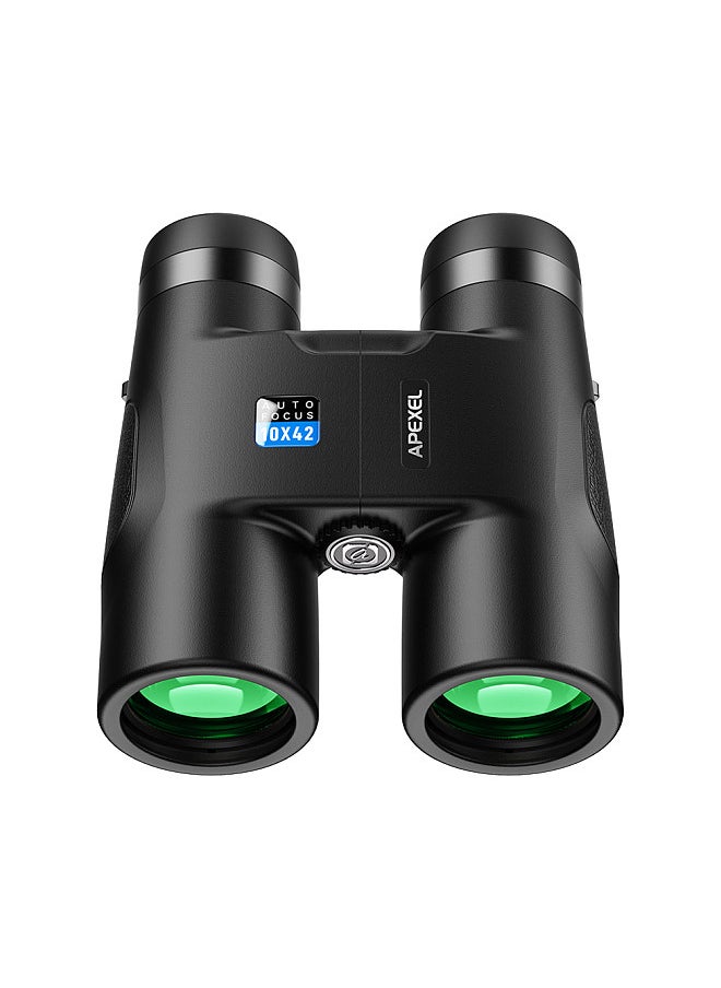 Portable Handheld Auto-Focus Binoculars 10X 42mm Objective Lens Binoculars Eye Distance Adjustable Telescopes Suitable for Ball Game Field Animal Competition Observation for Adults Kids