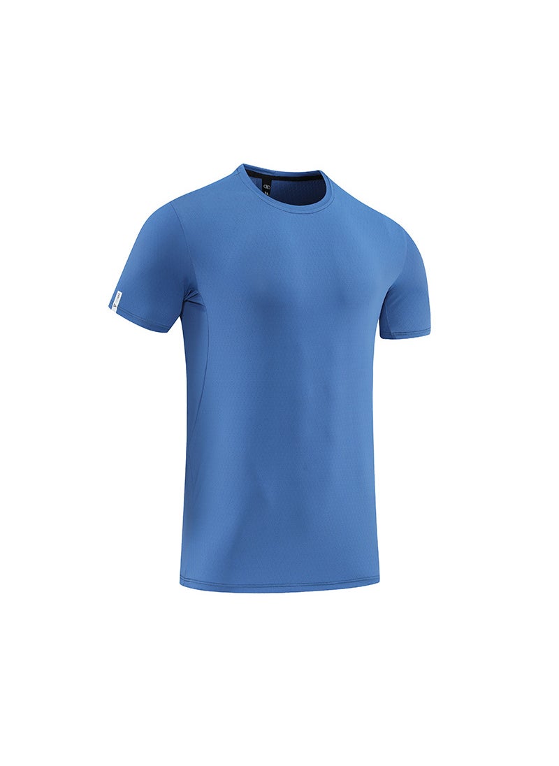 Mens Quick-Dry Sports T-Shirt Lake Blue