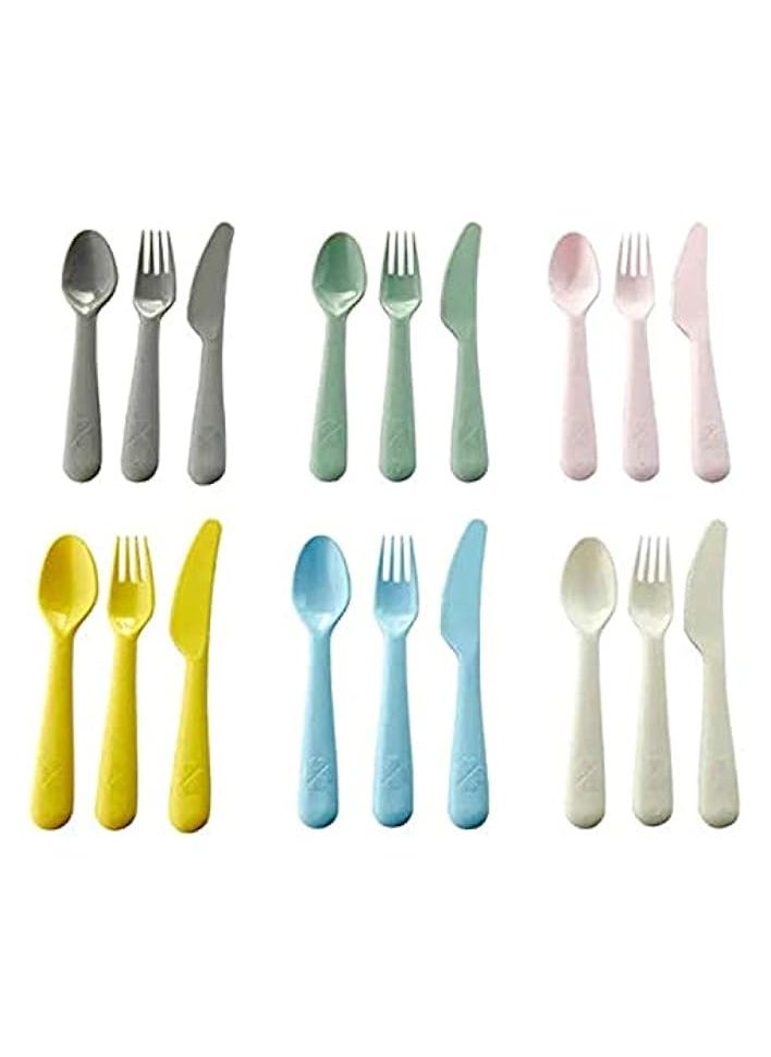 Kalas Plastic Cutlery Set - 18 Piece (Multicolour)