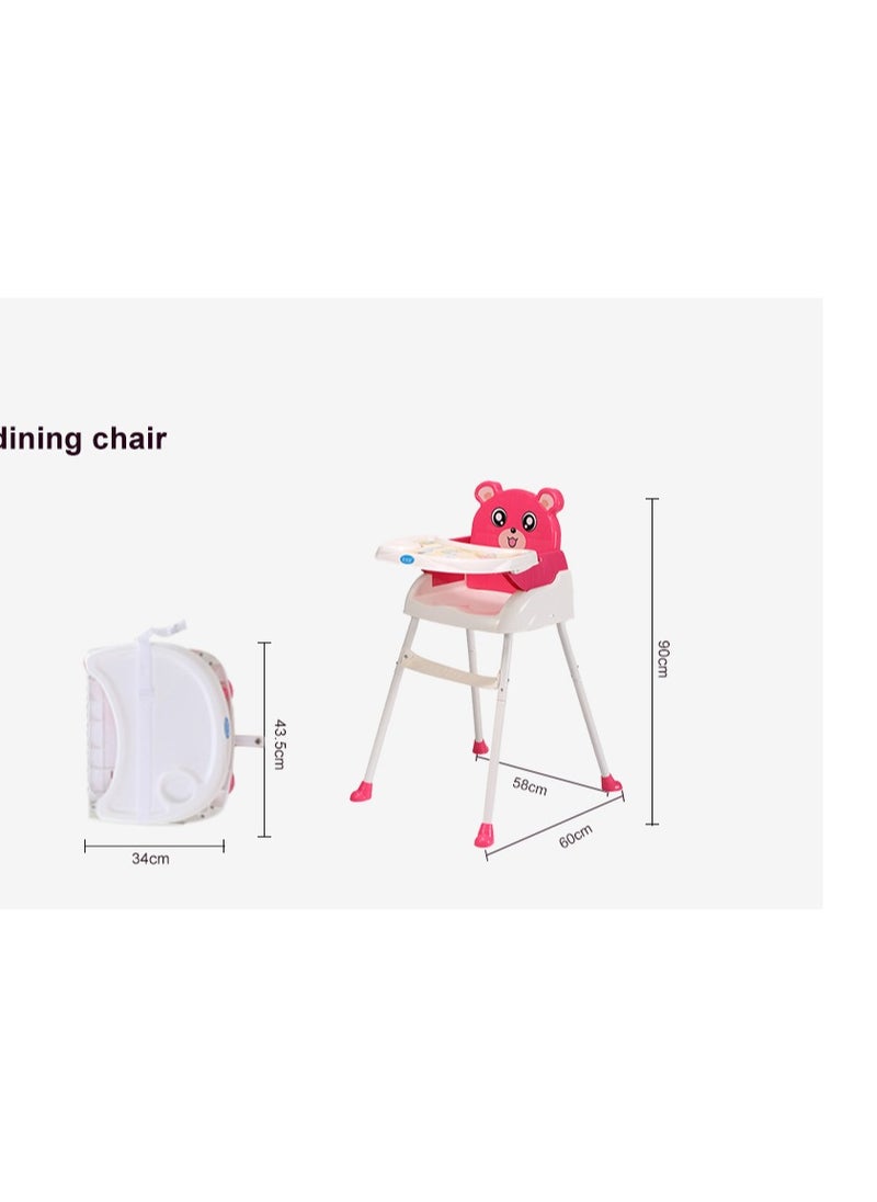 3-in-1 Convertible Stroller: Short Chair Option, Food Grade PP, Removable Tray, Air Travel Friendly with Adjustable Footrest