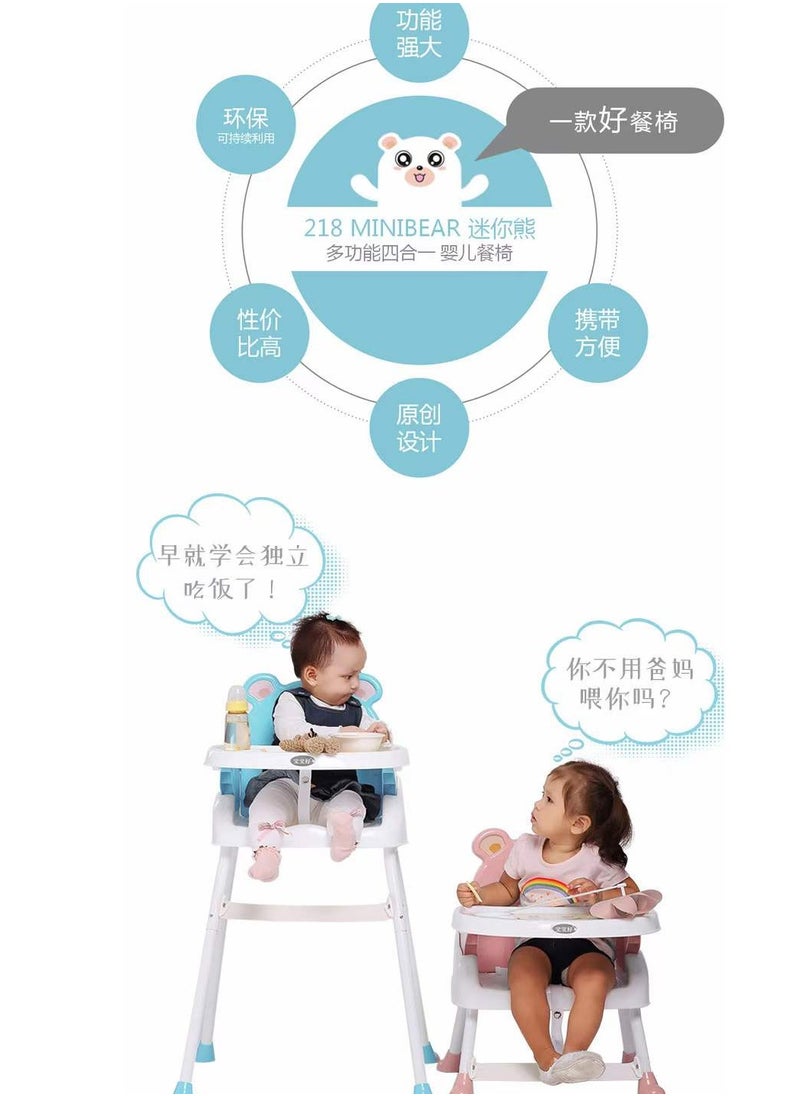 3-in-1 Convertible Stroller: Short Chair Option, Food Grade PP, Removable Tray, Air Travel Friendly with Adjustable Footrest