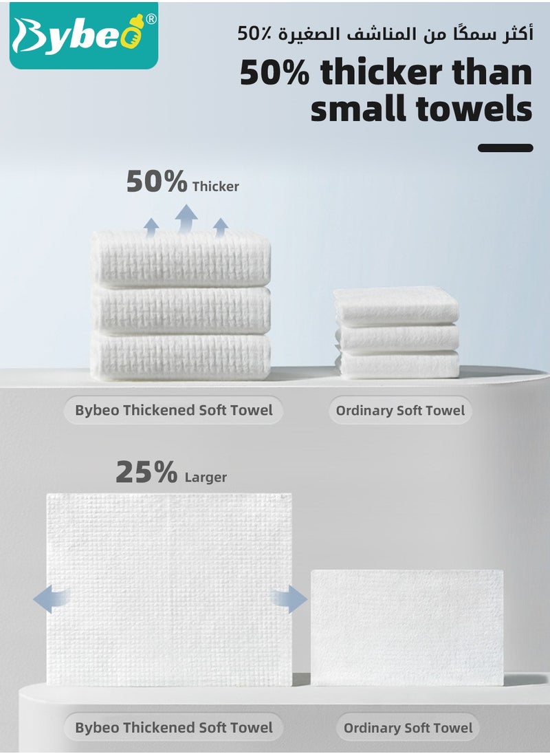 10 Bags Baby Cotton Tissue, Soft Baby Dry Wipe, Wet And Dry Use, Made Of Pure Cotton, 360 Count Unscented Disposable Facial Cotton Tissues