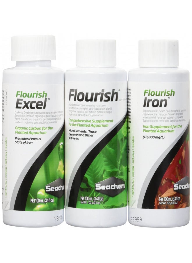 Seachem Plant Pack Fundementals (Box of 3 different 100ml Items)