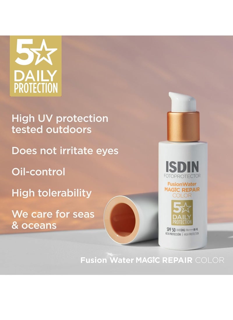 Foto Ultra Age Repair Color Fusion Water SPF 50 Tinted facial sunscreen Triple anti aging action Natural coverage 50 ml