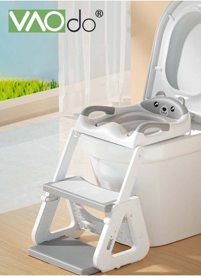 Potty Training Seat Upgrade Toddler Toilet Seat for Boys and Girls 2 in 1 Potty Training Toilet Splash Guard Anti-Slip Pad Step Stool