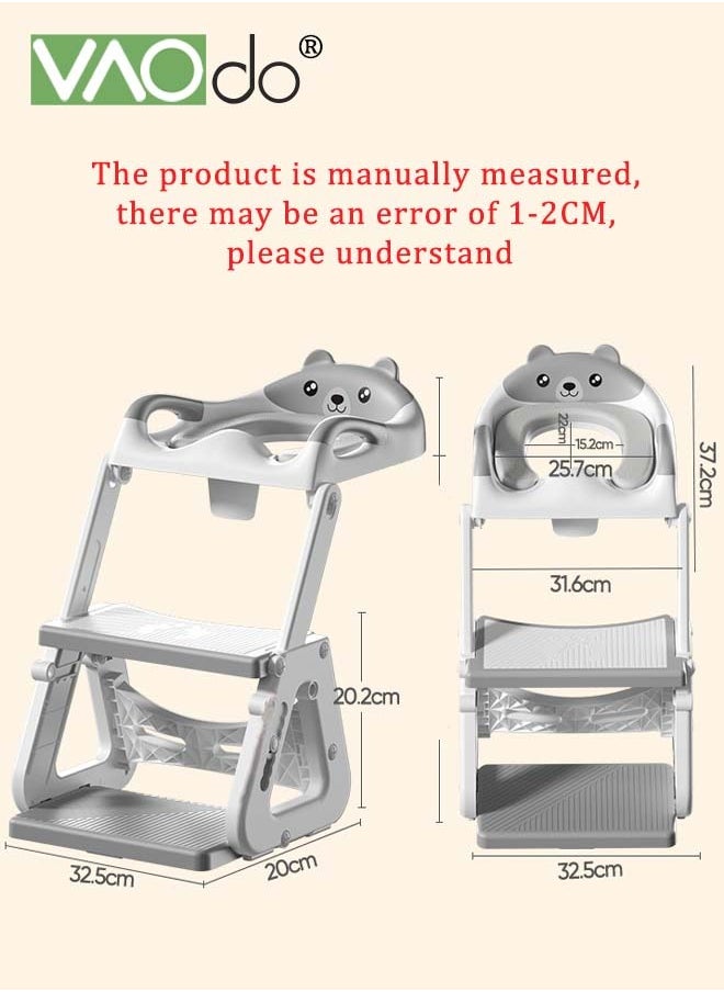 Potty Training Seat Upgrade Toddler Toilet Seat for Boys and Girls 2 in 1 Potty Training Toilet Splash Guard Anti-Slip Pad Step Stool