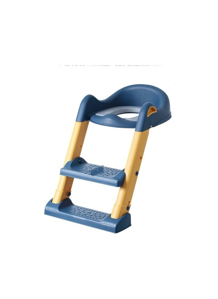 Upgrade folding children's toilet toilet ladder Colour:Blue