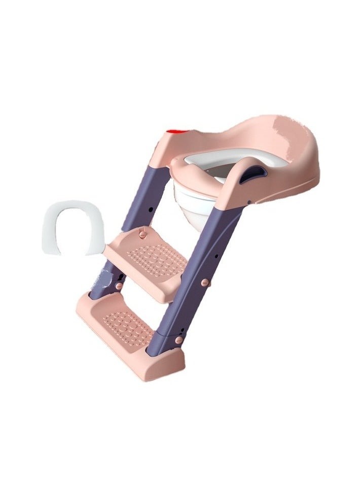 Upgrade folding children's toilet toilet ladder Colour:Pink