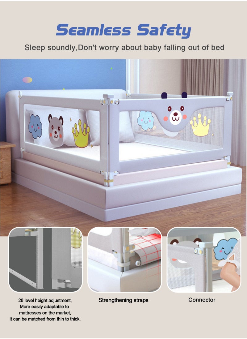 Bed Rails for Toddlers Kids Bed Guardrail, Vertical Lifting Collapsible Baby Safety Bed Rail Guards Fit Full Size Bed (150 * 98cm)