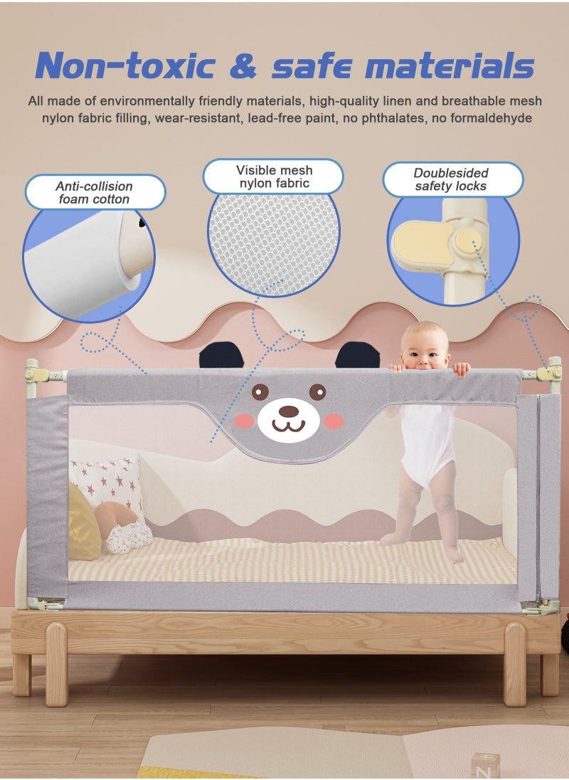 Bed Rails for Toddlers Kids Bed Guardrail, Vertical Lifting Collapsible Baby Safety Bed Rail Guards Fit Full Size Bed (150 * 98cm)