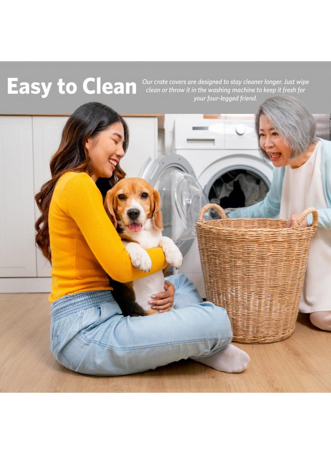 MidWest Homes for Pets Dog Crate Cover, Privacy Dog Crate Cover Fits MidWest Dog Crates, Machine Wash & Dry Black 30-Inch