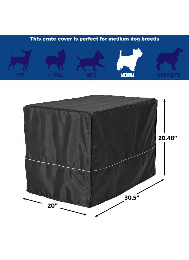 MidWest Homes for Pets Dog Crate Cover, Privacy Dog Crate Cover Fits MidWest Dog Crates, Machine Wash & Dry Black 30-Inch