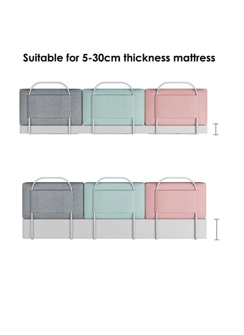 Bed Guard Rail for kids,Bed Safety Barrier Protection, Baby Bed Protector Safety Fence for Toddlers, Bed Bumper, Suitable for Different Thickness Mattress（2pcs，Grey）