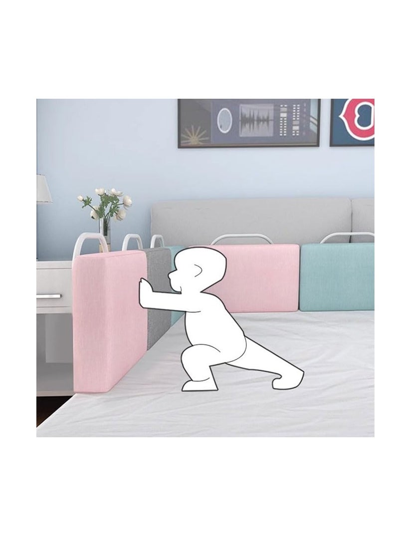 Bed Guard Rail for kids,Bed Safety Barrier Protection, Baby Bed Protector Safety Fence for Toddlers, Bed Bumper, Suitable for Different Thickness Mattress（2pcs，Grey）