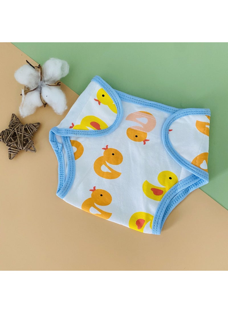 Cartoon Cotton Diaper Pants Infant Washable Training 6 Colors Rhubarb duck