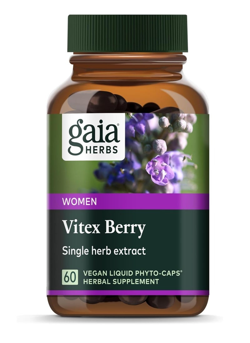 Women Vitex Berry Single Herb Extract Support Hormone Balance Reproductive Health and Progesterone Menstrual Health Herbal Supplement 60 Vegan Capsule