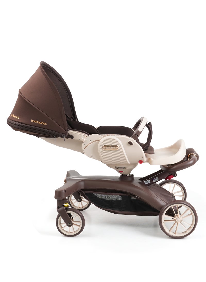 A must-have stroller for taking kids out, which is a two-way portable stroller suitable for newborns. It allows babies to sit or lie down comfortably, and also offers a high landscape view.