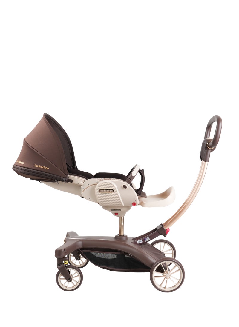 A must-have stroller for taking kids out, which is a two-way portable stroller suitable for newborns. It allows babies to sit or lie down comfortably, and also offers a high landscape view.