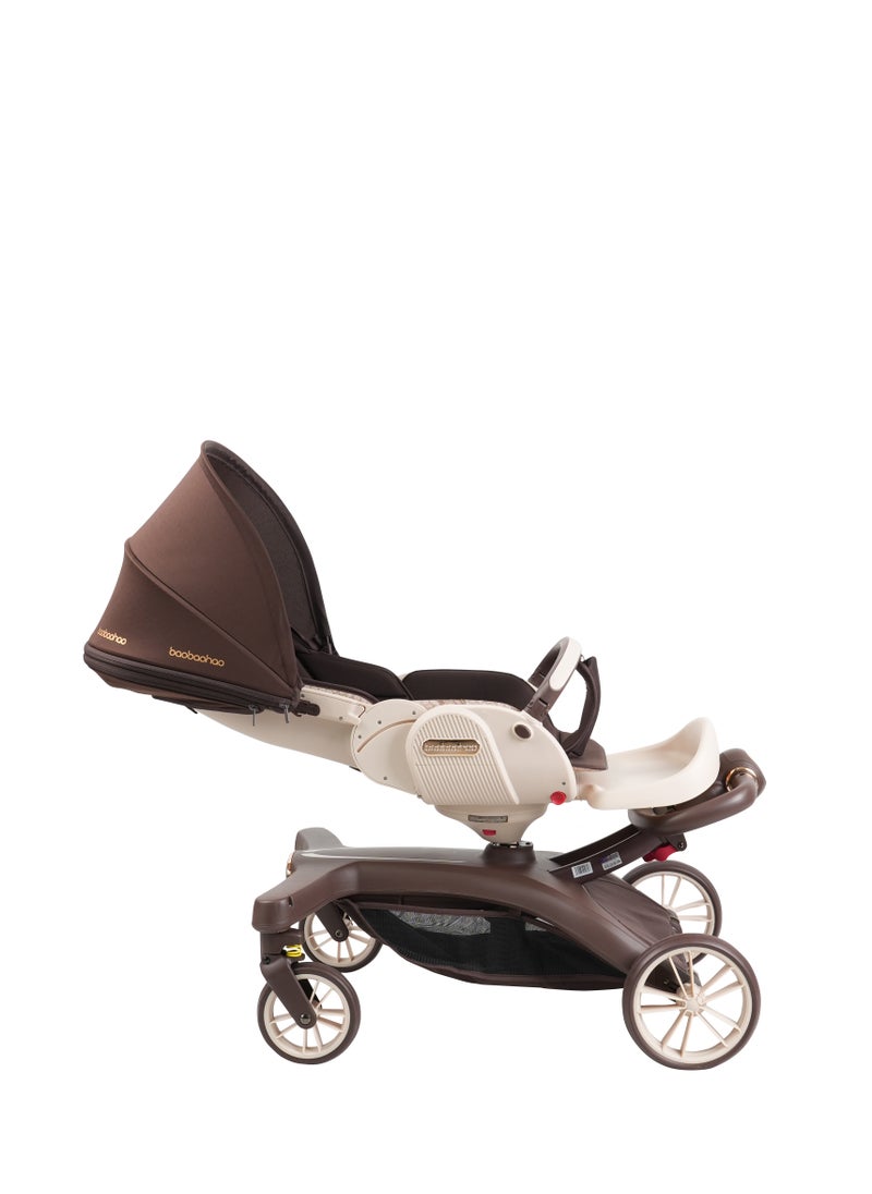 A must-have stroller for taking kids out, which is a two-way portable stroller suitable for newborns. It allows babies to sit or lie down comfortably, and also offers a high landscape view.