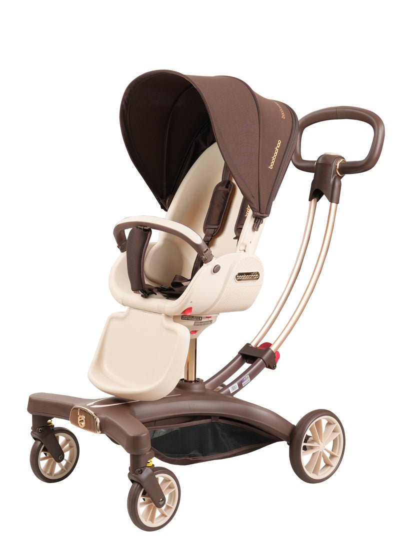 A must-have stroller for taking kids out, which is a two-way portable stroller suitable for newborns. It allows babies to sit or lie down comfortably, and also offers a high landscape view.